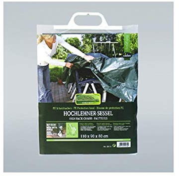 bambus-discount.com AUSLAUF Schutzhülle für Gartenstühle, PE Material, Länge 80cm x Breite 90cm und Höhe 110cm, Farbe grün - Abdeckplanen Schutzhauben Wetterschutz Planen Hauben