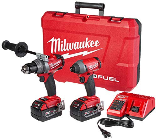 Milwaukee 2796-22 Fuel 18-Volt Lithium-Ion Brushless Cordless Hammer Drill/Impact Driver Combo Kit