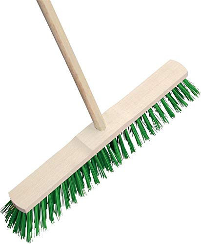 EDE Escoba de jardín y calle con mango (elastón, 50 cm)
