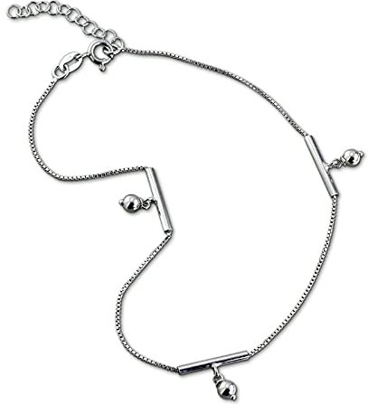 SilberDream Fußkette 925 Sterling Silber 25cm Kugeln Damen Echt-Schmuk D1SDF5015J