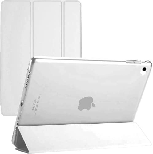 TechDealsUK Smart Cover für iPad Air 2/2nd Gen (2014) A1566 A1567 mit magnetischem Ständer mit Auto Sleep/Wake Funktion (Weiß)
