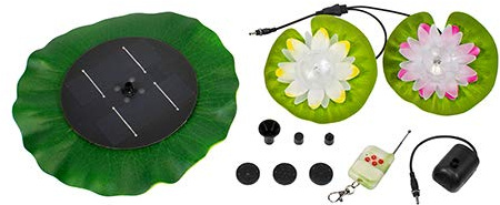 Mauk Solar Springbrunnen Pumpe mit grüner FB V4 mit 2 farbwechse