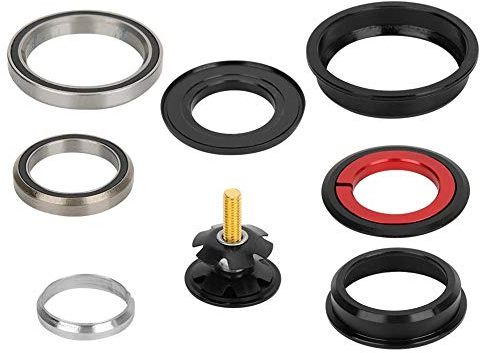 Outbit Bike Headset - Aluminiumlegierung Kegelgabel Gerades Rohr 44/55mm Fahrradlager Headset Fahrrad Fahrradzubehör für MTB Rennräder