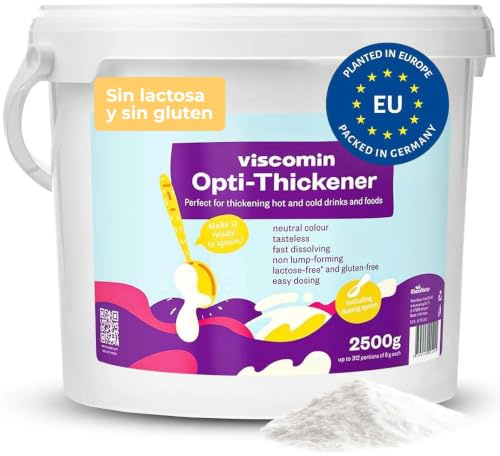 RheinNatur Viscomin Poudre Épaississante 2,5 kg – Poudre épaississante pour boissons et aliments – Agent épaississant pour épaissir les boissons et les plats – Vegan et sans goût