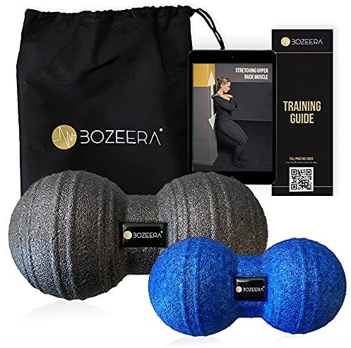 Triggerpoint Peanut Ball 12 cm und Peanut Ball 8 cm – Doppel-Massageball – Massageball – Massagebälle mit Videoanleitung (Französisch), Poster und Dac – Premium Set