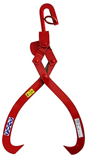 CROSSFER Schleppzange 1500Kg für Holz mit rotierendem Wirbel, bodenschonende Holzstamm Rückezange für die Forstwirtschaft mit 55cm Öffnung