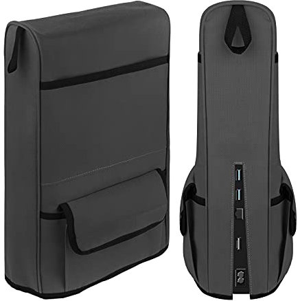 Linkidea Housse de Protection en Nylon pour Manette de PS5 - Anti-Rayures - Compatible avec Console PlayStation 5 - Gris