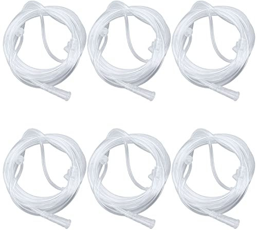 Cánula de oxígeno, 6 Piezas Cánula Nasal desechable Tubo de Suministro de oxígeno de Silicona Suave Accesorio Reductor de oxígeno(1)