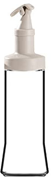 UNNS Essig- und Ölflasche, transparente Öl- und Essigflasche, Glas, Olivenölflasche, Küchenöl, Öl-Aufbewahrungsflasche, leicht zu reinigen und wiederverwendbar (17 oz) Küchenölspender (Farbe: Grau)