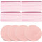 48 Pièces Éponges Visage Comprimées, Éponges Cosmétiques Rondes Réutilisables Éponge Démaquillage pour Nettoyage de Visage (Rose)