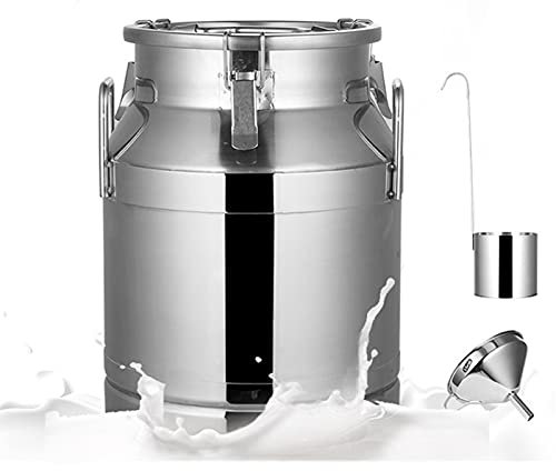 Edelstahl-Milchkannen-Tragetasche 15L-60L Weinfass-Silikon-Dichtungsdeckel mit Füller für kommerzielle Viehfarmen,60L(38x68cm)