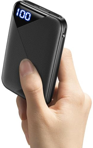 EAFU Power Bank, 10000mAh Small Power Bank 3A Fast Charging Powerbank USB C (In & Output) Phone Battery Pack für iPhone 15 14 13 12 11 Pro Max Samsung Galaxy S23 S22 S21 Xiaomi AirPods Smartwatch