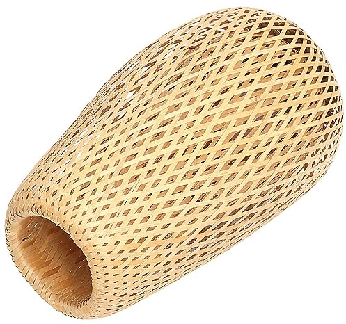 Holibanna Pendelleuchte Lampenschirm Aus Bambusgeflecht Rattan-Pendellampenschirm Lichtabdeckung Ersatz Für Deckenpendellampe Stehlampe Wandleuchter Leuchte 23 Cm Kronleuchter