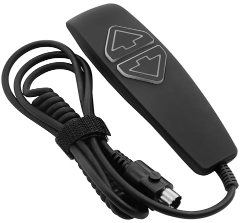 Hommoat Remote Replacement with 5 Pin and USB Charge Port for Power Lift Chair & Power Recliner, 2 Lighted Buttons (Black)