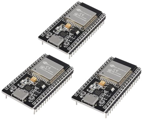 Hailege 3pcs ESP-WROOM-32 ESP32 CP2012 USB C WiFi + Bluetooth Dual Core 38 Pin Type-C Interface ESP32-DevKitC-32 Módulo de Placa de Desarrollo STA/Ap/STA + Ap