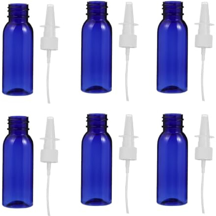 6 Flacons Vaporisateurs Cosmétiques Pet Bleus 30ml Rechargeables | Format Voyage et Usage Extérieur, Bouteilles de Sous-emballage Pratiques, Lot de 6 Pièces