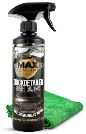 MAX DETAIL-LAB - Quickdetailer - Cire Rapide Quick Detailer Carnauba Voiture Lustrage Carrosserie, Haut Shine Auto, Protection Hydrophobe Nettoyage Sans Eau Kit Detailing Professionnel Auto Moto 500ml