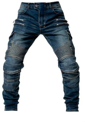 EGSDMNVSQ Motorradhose Herren Slim Fit Motorradjeans Mit Protektoren Sturzfeste Jeanshose Atmungsaktivem Motorrad Hose mit 4 Arten Von Schutzausrüstung Schutzhose