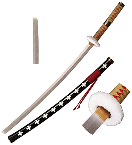 Eroberer Replica Spade Legno Anime Cosplay Spada, Roronoa Zoro Samurai Spada, Anime Fan, Cielo Feather Slash, Trafalgar Law Coltello Rosso