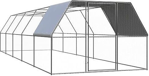 Rantry Hühnerstall für den Außenbereich, 3 x 10 x 2 m, aus verzinktem Stahl, Käfig für Tiere, Hühner, Kaninchen