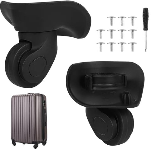 LALAGO 2 Stück Koffer Ersatzrollen, Ersatz Gepäck Räder, Koffer Rollen Ersatz Links Rechts, Ersatzrollen für Koffer Universal, Kofferrollen Ersatzrollen, Ersatzräder Wheel für kleines Gepäck