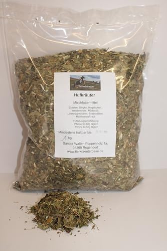 Huf Kräuter 1kg, Pferd, Pony, geschnittene Kräuter