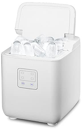 Huangj-0527 Macchina per Il Ghiaccio da Casa Macchina for Il Ghiaccio elettrica Portatile Automatica autopulente da banco - 15 kg in 24 Ore, 9 cubetti di Ghiaccio Pronti in 6 Minuti Macchina Ghiaccio