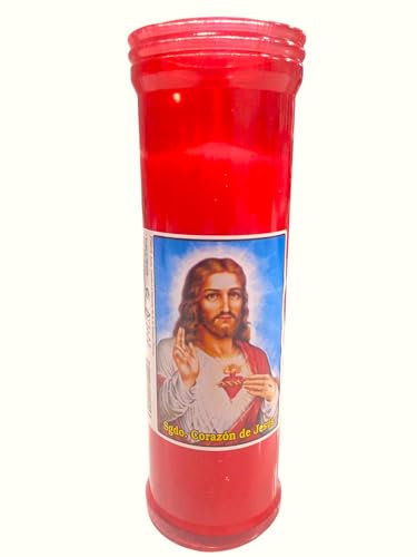 VELON SAGRADO CORAZON DE JESUS. Velón CORAZON DE JESUS. Petición de Salud, Bienestar y trabajo. Hecha por artesanos en España. Vela de Iglesia.