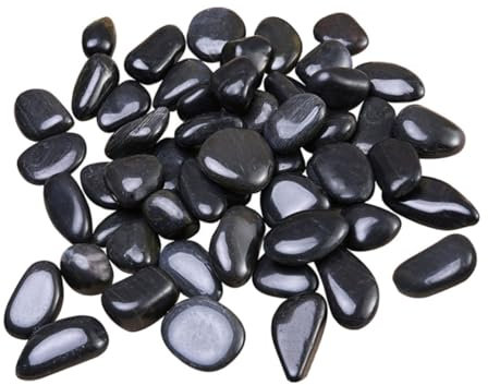 UPKOCH Guijarros Naturales Negros Para Acuario y Exterior Piedras Decorativas Resistentes Para Paisajismo Decoración De Jarrones y Ornamentos Jardín