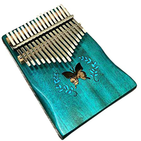 VINTORKY 1 Satz Mini Kalimba Daumenklavier Tragbares mit Stimmhammer für Anfänger und Erwachsene Töne Traumblau Musikinstrument für Reisen