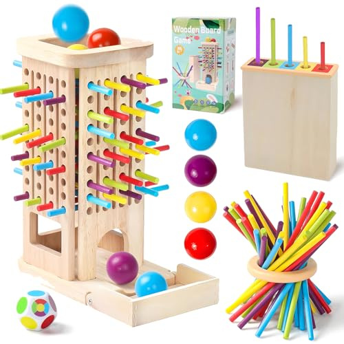 Juego Montessori, 3-en-1 Juego de Mesa Madera