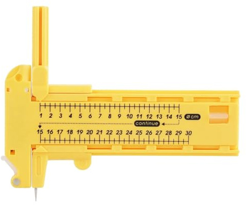 Eieenotee Coupe-Cercle pour Papier Carton Caoutchouc Cuir Artisanat avec Couvercle de Sécurité Jaune