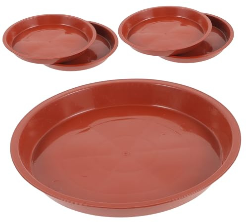 Milisten 5 Piezas Bandeja de Plástico para Macetas Platillos Redondos Resistentes Bandejas de Goteo para Plantas de Interior Plato para Plantas de Maceta