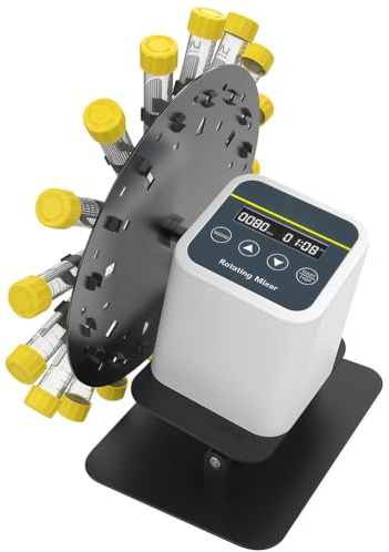SHAIRMB Agitatore Rotante Digitale da Laboratorio, Agitatore per Provette Chimiche da 20-80 RPM, Timer 1 Min-23 H 59 Min E modalità Continua, per Provette da Laboratorio,Rmo 80pro