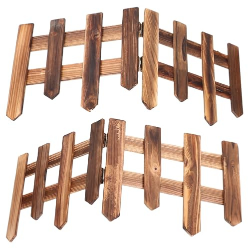 IWOWHERO Clôture de Noël Bois pour Jardin et Cour Protection Arbre les Chats Bordure Paysagère Décorative Amovible pour Fêtes et Mariage