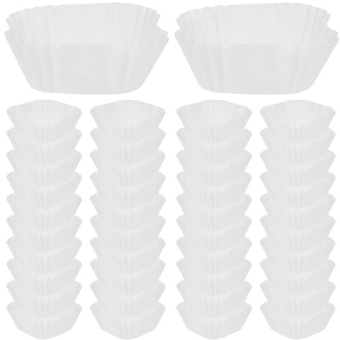 BESPORTBLE 1000 pièces Caissettes à Cupcakes Papier Carrées Blanches Moules à Muffins Jetables pour Pâtisserie pour Gâteaux Muffins et Friandises Accessoires de Cuisson pour Fêtes et