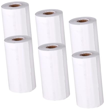 Beavorty 6 Rolls Instant Camera Thermal Paper Refill for S Photo Printer Non-Stick Roll Photo Paper Compatible with Instant Cameras and Thermal Printers Suitable