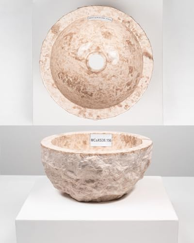 wohnfreuden 30 cm lavabo in marmo crema piccolo bagno pietra naturale lavatoio