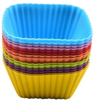 12/24 pezzi Divisori in silicone per scatole pranzo per bambini, set di accessori per il pranzo; pirottini in silicone riutilizzabili per cupcakes e muffin; accessori per lunch box e bento box.