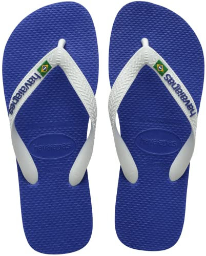 Havaianas Men's Brazil Logo Flip Flops, Navy, 9 US