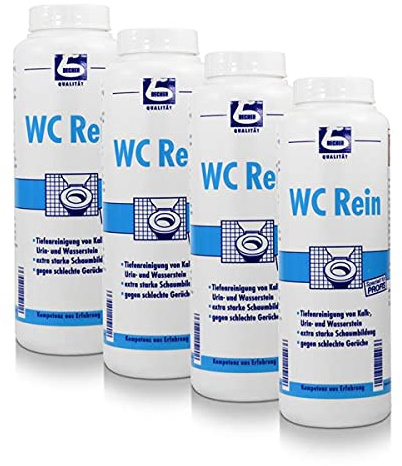 Dr. Becher WC Rein 1kg reinigung von Kalk-, Urin- und Wasserstein (4er Pack)