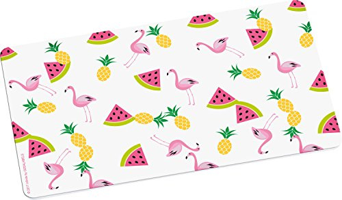 Infinite by GEDA Labels (INFKH) 15922 Flamingo_Brettchen_Früchte Frühstücksbrett Melamin, Mehrfarbig, 23, 5 x 14 x 0.5 cm