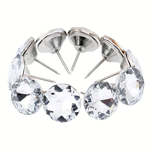 Mgoodoo 20pcs Diamond Crystal Kristall Shiny Pattern Sofa Nägel Knöpf Headboard Wand Möbel Decor,25mm
