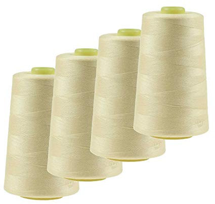 4 x 4572m Overlock-Garn Overlock-Nähgarn Oeko-Tex Polyestergarn Farbe 501 bis 540