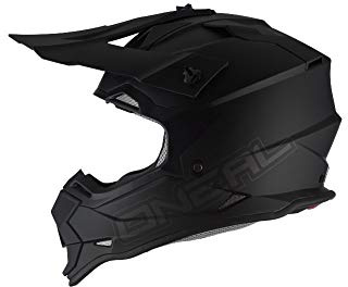 O'NEAL | Casque de Motocross | Enfants | Enduro | Coque en ABS, aérations pour Un Refroidissement optimaux, Conforme aux Normes de sécurité Dot & ECE 22.05 | Casque 2SRS Youth Flat | Noir | Taille M