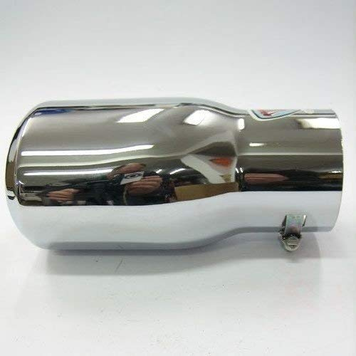 Auspuffblende Oval Endrohr Edelstahl Auto Endrohrblenden Auspuffendrohr Auspuffrohr Tuning Universell Schalldampf Blende Sport Oval Chrom Auspuffspitzen 43-55 mm