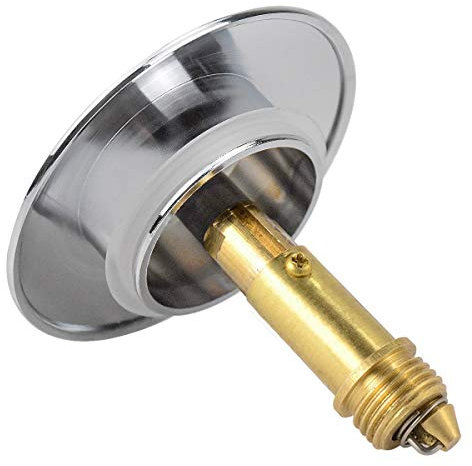 NATUCE Bouchon de Vidange pour Evier,70mm Bouchon de Canalisation d'évier de Salle de Bains Laiton Poli Chrome,Pop Up Click Clack Bouchon de vidange en Laiton pour Baignoire Évier de Vanité