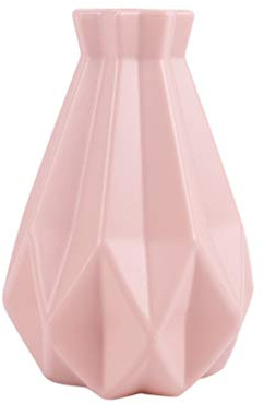 Plastik Geometrische Blumentopf Tabelle Sukkulente Pflanze Vase Origami Geformte Pflanzer Dekorative Rosa Blumentopf für Cafe Hotel nach Hause
