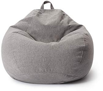 Lumaland Pouf Poire Comfort Line | 70 x 80 x 50 cm Fauteil Poire Intérieur (120 L) | Housse Lavable | Remplissage de Billes PSE | Coussin de Sol Gaming Beanbag Adulte Enfant [Gris Clair]