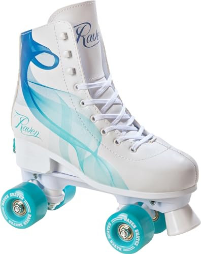 RAVEN Rollschuhe Roller Skates für Kinder Erwachsene Mädchen Damen verstellbar (Serena Navy/Mint, 39-42 (25-26,5cm))
